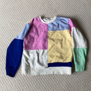 multi colour oversized pull over sweater